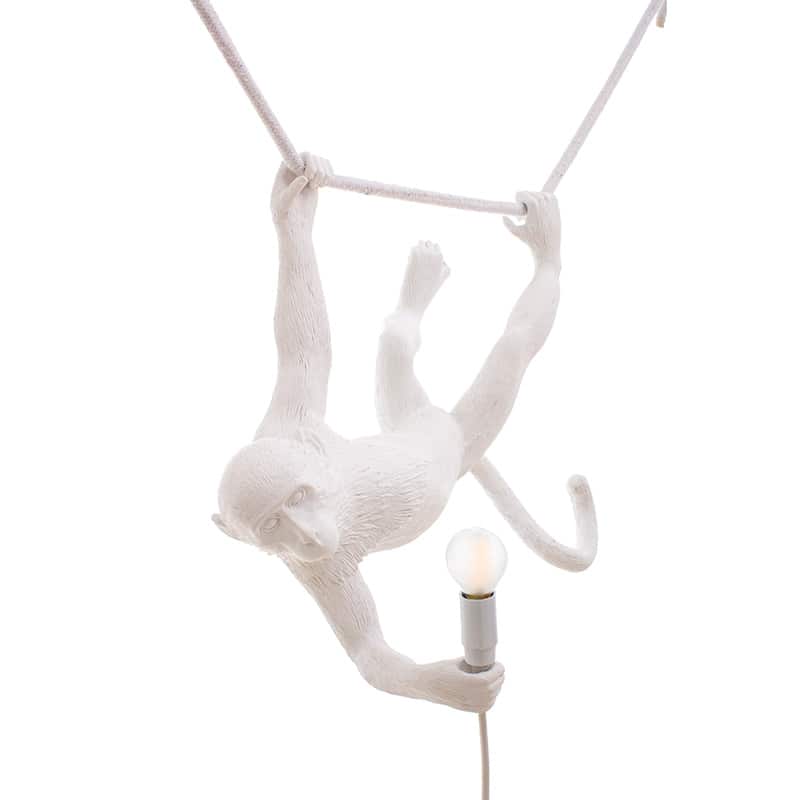 Monkey plafondlamp swing - White