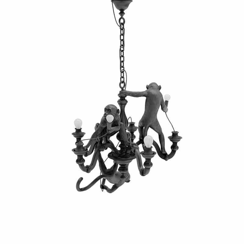 Monkey chandelier plafondlamp - Black