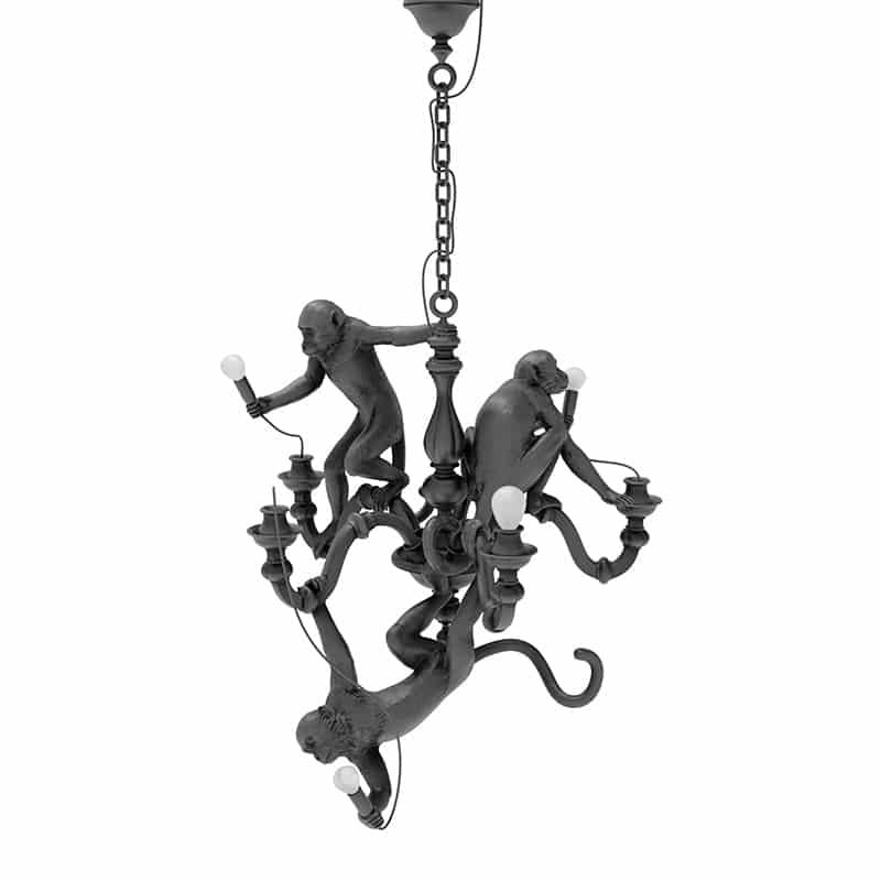 Monkey chandelier plafondlamp - Black