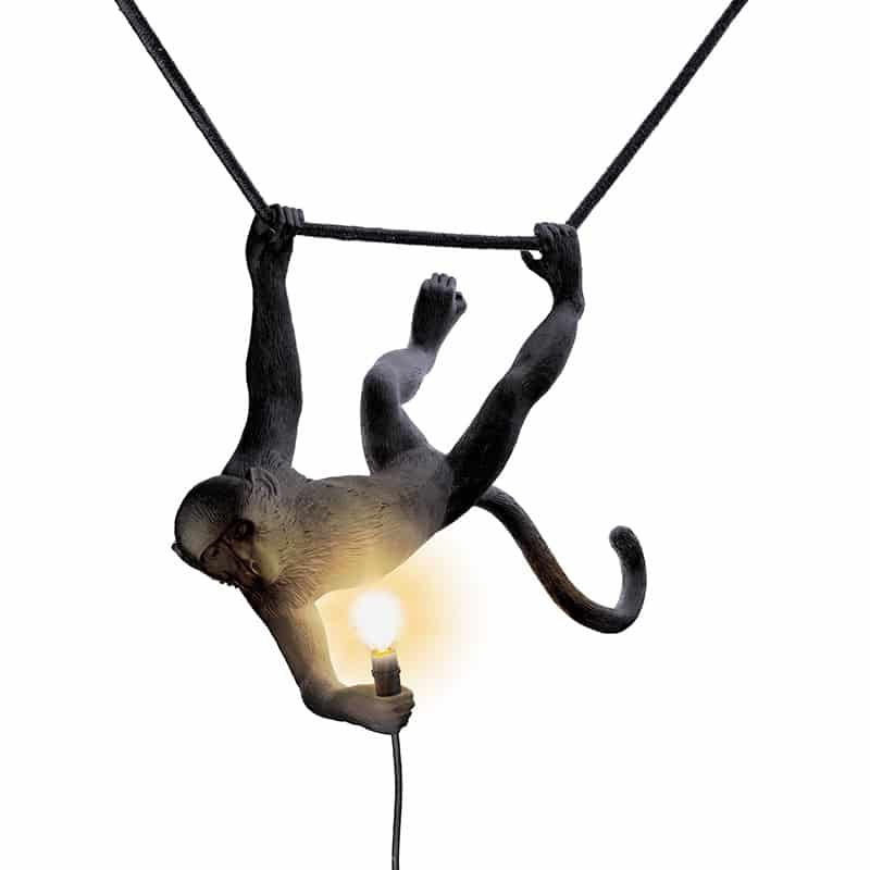 Monkey plafondlamp swing outdoor - Black
